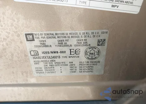 2018 GMC Terrain Slt from USA, damaged, VIN 3GKALVEX7JL349213